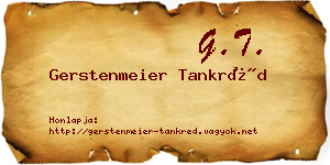 Gerstenmeier Tankréd névjegykártya